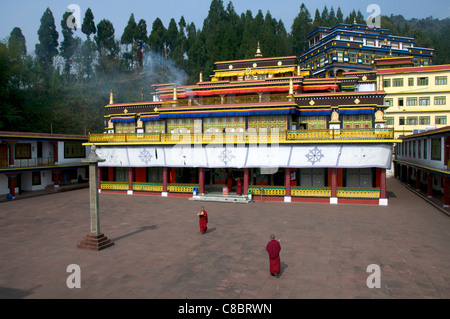 Monastère de Rumtek près de Gangtok, Sikkim, Inde Banque D'Images