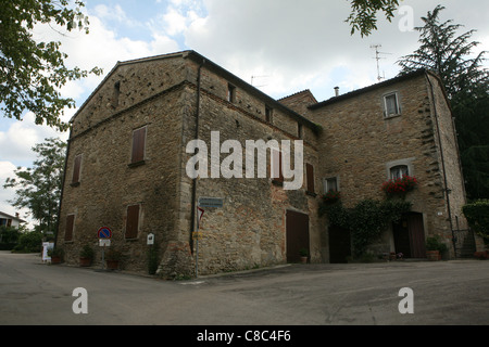 Berceau du dictateur fasciste italien Benito Mussolini à Predappio, Italie. Banque D'Images