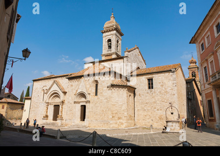 Collégiale de San Quirico, Val D'Orcia, Toscane, Italie Banque D'Images