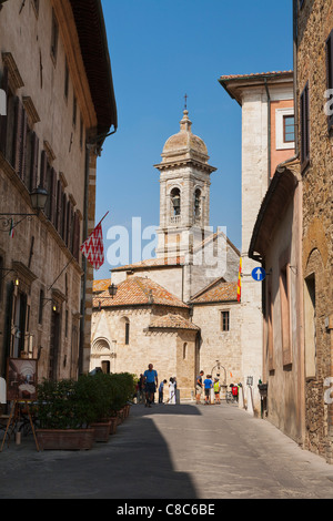 Collégiale de San Quirico, Val D'Orcia, Toscane, Italie Banque D'Images