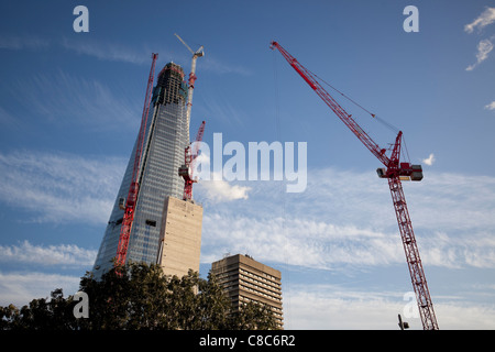 Le gratte-ciel Shard building en construction, Londres, Angleterre, Royaume-Uni Banque D'Images