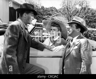 RONALD REAGAN, PEGGY KNUDSEN, LLOYD CORRIGAN, STALLION ROAD, 1947 Banque D'Images