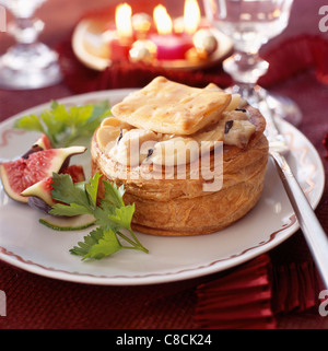 Vol-au vent de pétoncles Banque D'Images