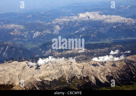 Alpes autrichiennes de l'avion Banque D'Images