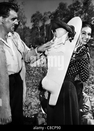 STEWART GRANGER, Cyd Charisse, L'état sauvage au nord, 1952 Banque D'Images