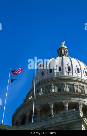 Dome extérieur de l'Idaho State Capitol building situé à Boise, Idaho, USA. Banque D'Images