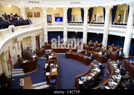 Chambre des représentants de l'Idaho en session à l'Idaho State Capitol building situé à Boise, Idaho, USA. Banque D'Images