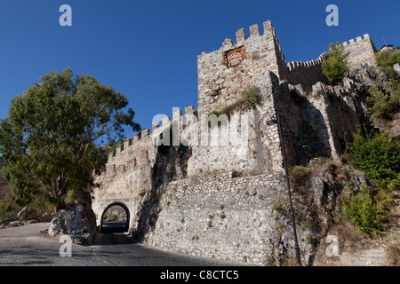 La Turquie. Ruines de forteresse ottomane à Alanya Banque D'Images