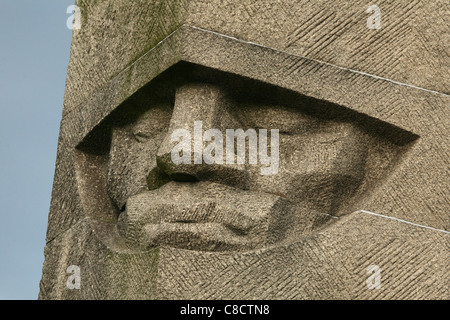 Monument situé sur le champ de bataille de la bataille de Grunwald (1410) dans le Nord de la Pologne. Banque D'Images