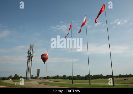 Monument situé sur le champ de bataille de la bataille de Grunwald (1410) dans le Nord de la Pologne. Banque D'Images