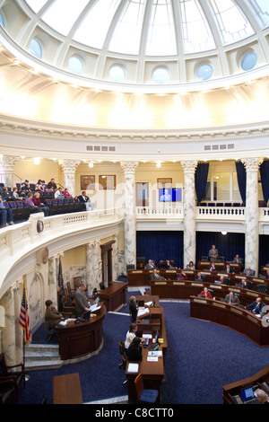 Chambre des représentants de l'Idaho en session à l'Idaho State Capitol building situé à Boise, Idaho, USA. Banque D'Images