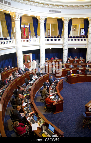 Chambre des représentants de l'Idaho en session à l'Idaho State Capitol building situé à Boise, Idaho, USA. Banque D'Images