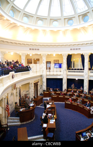 Chambre des représentants de l'Idaho en session à l'Idaho State Capitol building situé à Boise, Idaho, USA. Banque D'Images