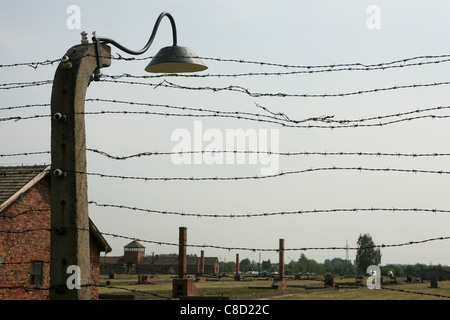 Auschwitz II Birkenau allemand nazi de concentration et d'extermination camp à Oswiecim, Pologne. Banque D'Images
