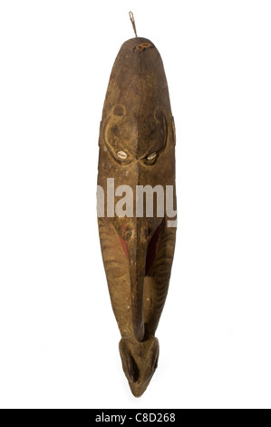 Mai Masque, Mumarai, fleuve Sepik Region de la Papouasie-Nouvelle-Guinée. Masque de protection accroché dans la maison pour éloigner les mauvais. Banque D'Images