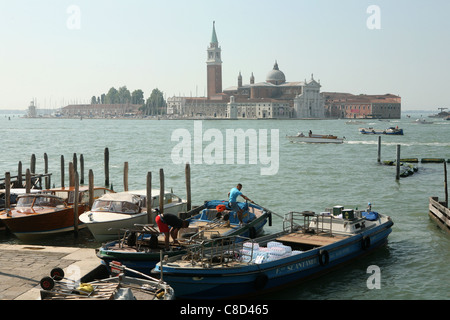 Église de San Giorgio Maggiore sur l'île San Giorgio à Venise, Italie. Banque D'Images