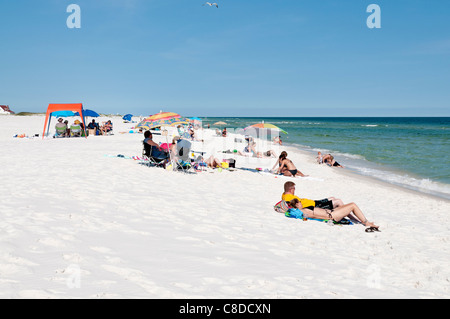 Floride, Pensacola Beach, plage publique Banque D'Images