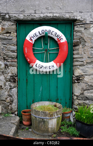 Vue de la maison Lodberrie à Lerwick, Shetland, Scotland. Banque D'Images