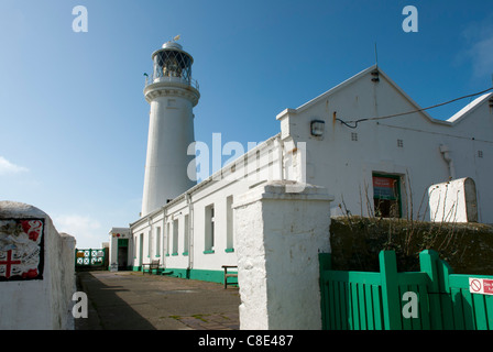 Phare de South Stack, Anglesey, Pays de Galles. Banque D'Images