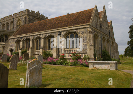 L'église Holy Trinity, Long Melford, Suffolk Banque D'Images