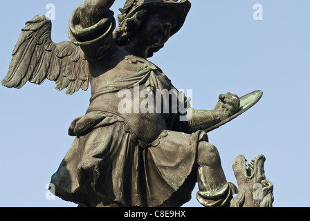 La célèbre colonne mariale à partir de Vienne situé dans le premier arrondissement am Hof près de la cathédrale St Stephens Banque D'Images