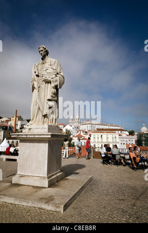 Statue de Saint Vincent (Sao Vicente) Lisbonne Portugal Banque D'Images