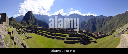 Machu Picchu Machu Picchu Machu picchu panorama site du patrimoine mondial de l'Unesco ville sacrée ruines inca inca billet mountai Banque D'Images
