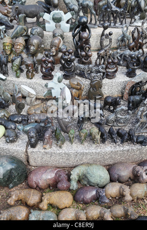 Sculptures en pierre de l'Afrique Banque D'Images