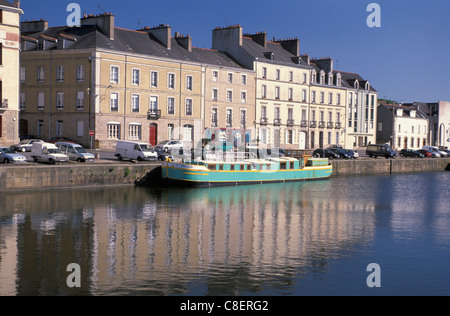 Vieux Port, port, quartier, quartier de Vieux Port, Redon, Bretagne, Bretagne, France, Europe, voile Banque D'Images