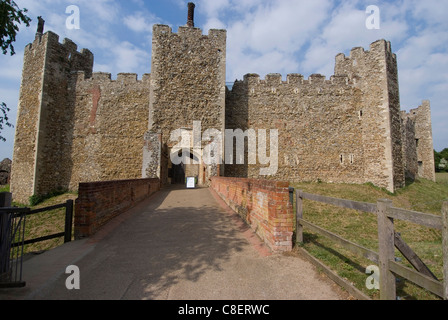 Framlingham Castle, une forteresse datant du 12ème siècle, Suffolk, Angleterre, Royaume-Uni Banque D'Images