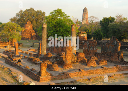 Wat Phra Si Sanphet, l'UNESCO, Patrimoine Mondial, Site, Ayutthaya, Thaïlande, Asie, ruines Banque D'Images
