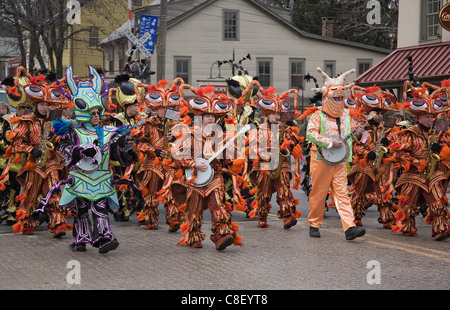 Dans la Mummers parade du festival d'hiver à New Hope en Pennsylvanie Banque D'Images