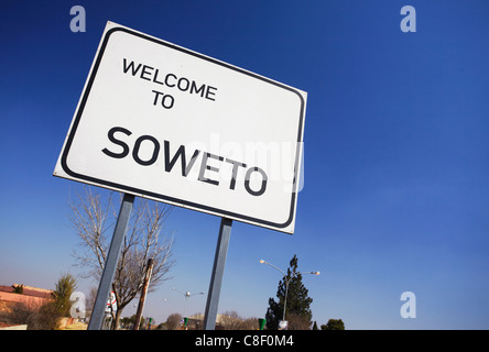 Inscrivez-vous sur Soweto, Soweto, Johannesburg, Gauteng, Afrique du Sud Banque D'Images