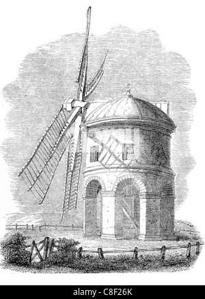 Inigo Jones Chesterton Moulin tour en pierre arqua Warwickshire bâtiment classé monument colline Peyto, Sir Edward Banque D'Images