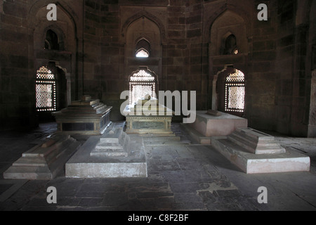 Chambre tombe, Tombe de Humayun, UNESCO World Heritage Site, New Delhi, Inde Banque D'Images