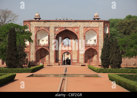 Gate, Tombe de Humayun, Delhi, Inde Banque D'Images