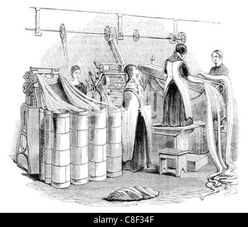 Les slivoïdes peignée dessin mill mills Leeds spin filature de fils de laine , tissage tissage cardage itinérants Banque D'Images