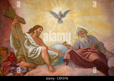 Jésus, Dieu et l'Esprit Saint, l'église franciscaine de Vienne, Vienne, Autriche Banque D'Images