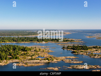 C'est le littoral de la baie Georgienne, du lac Huron, près de Britt (Ontario) Banque D'Images