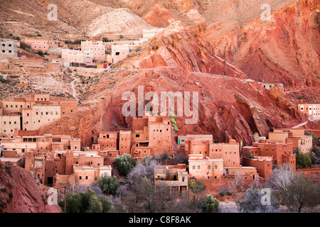 Le Maroc, l'Afrique du Nord, d'Afrique, le sud du Maroc, atlas, les montagnes, les montagnes, la vallée du Dadès, la kasbah, Banque D'Images