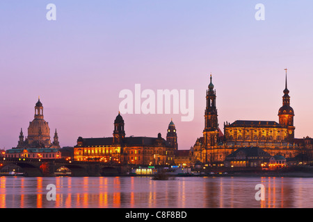 Vue sur la ville de Dresde, Saxe, Allemagne, Europe Banque D'Images