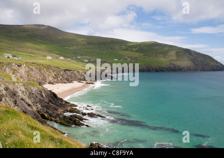 Voir à partir de la Slea Head Drive, péninsule de Dingle, comté de Kerry, Munster, République d'Irlande Banque D'Images