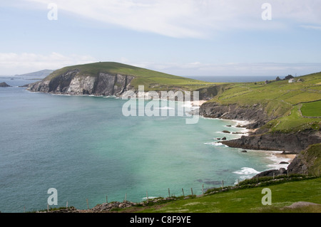 Voir à partir de la Slea Head Drive, péninsule de Dingle, comté de Kerry, Munster, République d'Irlande Banque D'Images