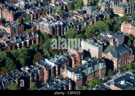 Vue aérienne de Boston de la Prudential Sky Walk, Boston, Massachusetts, New England, United States of America Banque D'Images