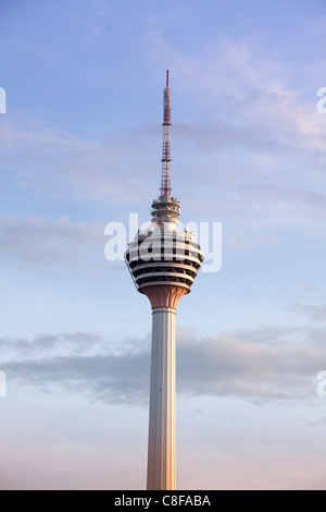 Malaisie, Asie, Kuala Lumpur, Menara Tower, Tour, tour, tour radio, crépuscule, crépuscule, Banque D'Images