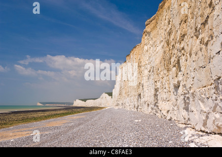 Les Sept Soeurs falaises, Urrugne, Parc National des South Downs, East Sussex, Angleterre, Royaume-Uni Banque D'Images