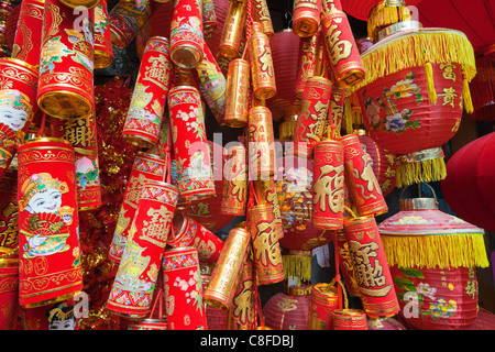 L'Asie, Chine, Hong Kong, Hong Kong, le Nouvel An Chinois, Nouvel An, Nouvel An lunaire, les décorations, les Lions, les Dragons, Dragon chinois, Festi Banque D'Images