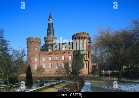 Allemagne, Europe, Bedburg-Hau, Bas-rhin, Rhénanie du Nord-Westphalie, de Till Moyland, château, château fort, Moyland, Tudor, gothique, Banque D'Images