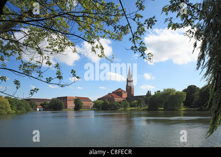 Allemagne, Europe, Kiel, Kiel Förde, mer Baltique, Schleswig - Holstein, opéra, l'Art nouveau, art nouveau, de l'hôtel de ville, hôtel de ville Banque D'Images