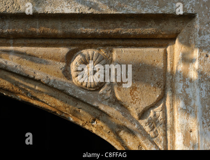 Détail pierre Stowford Manor Farm, Farleigh Hungerford, Wiltshire Banque D'Images